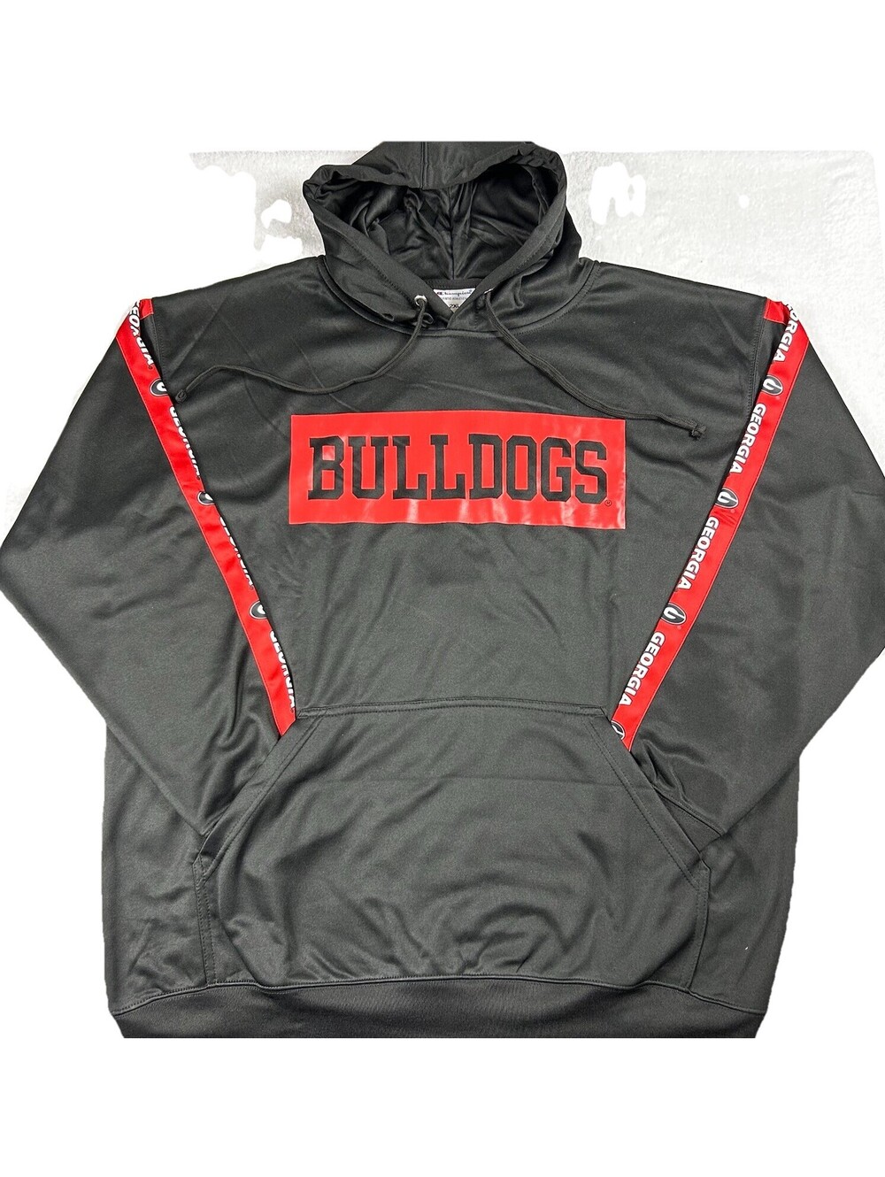 Georgia Bulldogs Hoodie Men's Big & Tall XLT Black Champion Pullover Sweatshirt